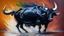 Placeholder: dangerous bull oil painting