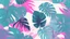 Placeholder: Generative AI illustration of neon Monstera deliciosa leaves growing in tropical forest for creative design elements