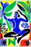 Placeholder: A contemporary serigraphy by Matisse of a person doing yoga positions.