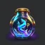 Placeholder: Ultra rebdered profesional painting cristal potion jar holographic shiny special cosmic pokemon icon branding logotype