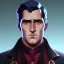 Placeholder: Portrait of a 30 year old warlock like Henry Cavill, Sherlock Holmes and Mary Poppins