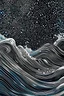 Placeholder: The illustration depicts a seamless wave pattern stretching across the page. Waves of varying sizes and shapes overlap and cascade downwards, creating a dynamic and fluid composition. The waves transition from darker shades of black at the bottom to lighter shades towards the top, mimicking the depth and movement of the ocean. Small details like foam and bubbles can be found within the waves, adding depth and realism to the scene.