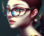 Placeholder: character portrait,cute,glasses, septum piercing