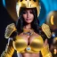 Placeholder: Ultra detailed fullbody Portrait in oil on canvas of busty Scorpio Sonia with Gold armor and helmet-Saint seya,extremely detailed digital painting,ultrarealistic skin,intense stare, extremely detailed face, crystal clear eyes, mystical colors ,perfectly centered image, perfect composition, rim light, beautiful lighting,masterpiece ,8k, stunning scene, raytracing, anatomically correct, in the style of Simon Bisley and Ohrai Noriyoshi and robert e howard and Steve Jung and Wizyakuza.