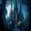 Placeholder: Gothic city cathedral gothic hyper-detailed digital art people 8k trees