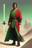 Placeholder: Full Muscular Body, Male Tan Human, Sith Empire, Red Bandage Blindfold. Green and Black Robes, Red Lightsaber, HD