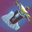 Placeholder: old school spaceship in space