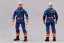 Placeholder: Mike pence g.i. joe toy figure With a Lasergun space force Blue fabric uniform, fluorescent orange, black Moonboots