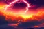 Placeholder: Beautiful landscape sunset with birds in the sky, lightning