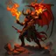 Placeholder: blaze the pyromancer devil bandit fantasy art