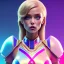 Placeholder: blonde woman, purpurin, latex dress, gradient color, BLUE, PINK, CYAN, neon, insanely detailed, 16k resolution, perfect eyes, cinematic smooth, intricate detail