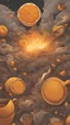 Placeholder: A massive explosion of coffee and smoke, lighting up the night sky with its brilliant oranges and yellows.