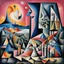 Placeholder: Surreal Cubist Dreamscape; by Picasso, pink floyd album cover, Chagall