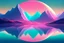 Placeholder: a large body of water with mountains in the background, inspired by Beeple, minimalism, sun rises between two mountains, colorful ravine, moon rising, mobile wallpaper, beautiful composition 3 - d 4 k, beautiful iphone wallpaper, a round minimalist behind, the middle of a