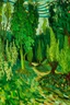 Placeholder: A green grove with vegetables painted by Vincent van Gogh