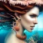 Placeholder: high-quality, fine-detail close-up portrait of gorgeous, stunning goddess of the ocean with turbulent waves as hair and coral reef exoskeleton, 8k resolution, 3D octane render, intricate, digital art, detailed matte, volumetric lighting, George Grie, Anne Dittman, Anne Stokes, Lisa Parker, Selina French,