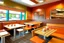 Placeholder: fast food restaurant and the colors for it is brown and but don't put chairs