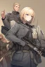 Placeholder: German soldier grey uniform Blond hair and short beard