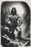 Placeholder: a self portrait of Frank Frazetta by Frank Frazetta