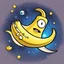 Placeholder: draw cartoon banana as starship