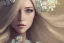 Placeholder: femme long cheveux blond yeux bleus , 8k resolution, flower magnolia, beautifulhijab portrait, 8k resolution, flower head and body, beautiful