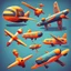 Placeholder: stylized planes 2d