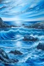 Placeholder: a fantastic sea view painted in blue tones