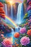 Placeholder: intergalactics ufos rainbows, beautiful gardens , flowers, cascades
