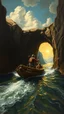 Placeholder: master oil painting by Rembrandt, the adventurers pack, magic surf boat fallout 4, moving fast through tunnel, card frame