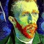 Placeholder: VAN GOGH alone CUTTING HIS OWN EAR