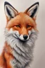 Placeholder: I would like to draw the portrait of a fox with colored pencils. Please show me a template for beginners.