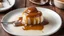 Placeholder: Cream caramel pudding with caramel sauce in plate