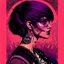 Placeholder: beautiful punk girl, hyper detailed, hyperdetailed, intricately detailed, illustration by <kilian eng>, purple tones, darkred tones,