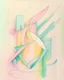 Placeholder: Abstract pastel painting with sketchy pencil outlines