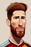 Placeholder: Sergio Ramos Spanish football player 2d cartoon