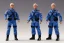 Placeholder: Mike Pence as G.I. Joe toy Doll figure With a pistol space force Commander Blue fabric uniform, black Moonboot in a clear packaging