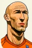 Placeholder: Arjen Robben Dutch football player cartoon 2d