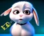 Placeholder: Portrait of the rabbit Snowball with the key, from The Secret Life of Pets. Unreal Engine 5,3D Animation Quality, Octane Rendering, comic book art, volumetric lighting, Adobe After Effects, Retro Futurism, Daz3D.