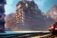 Placeholder: close up train+Elevated train+riomaggiore corner building+Italian colourful sea village +alphonse mucha, greg rutkowski,matte painting, cryengine, hyper detailed, felix kelly, fantasy art, seb mckinnon