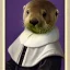 Placeholder: A sea otter in the style of Girl With a Pearl Earing by Vermeer