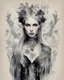 Placeholder: Mystic Aubrey Beardsley watercolor style Alexandra "Sasha" Aleksejevna Luss Megan Fox Punk