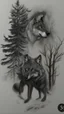 Placeholder: Black wolf art