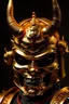 Placeholder: golden samurai with a demon mask