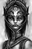 Placeholder: portrait, beautiful stunning warrior lady and goddess, "Bad"