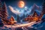 Placeholder: Fantastic, lunar, alien, unusual, starry, winter, mountain resort, high detail, complex details, high resolution, clear quality, beautiful lighting, spectacular lighting, deep shadows, warm colors, warm light, Thomas kincaid, Dmitry Vishnevsky, Elegant, 8k, Oil on canvas, Super detailed, 4K 3D, Clear quality, Colorful, Very cute