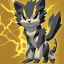 Placeholder: An electric type and dark type, Cheetah pokemon. Lightning bolts shaped whiskers. Yellow and white fur coverd with blotchy black spots.