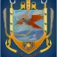 Placeholder: coat of arms of a city in a bay with an anchor and a kestrel, very detailed