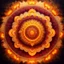 Placeholder: Hyper Realistic Photographic-View of a Glowing-Golden-With-Orange-Yellow-&-Maroon Mandala.