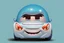 Placeholder: whimsical cartoon car with big eyes and its front grill forming a friendly smile