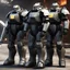 Placeholder: daz3d iray: Inspired by the Chob armed delivery faction from Brigador Killers, a heavy power armor version that mixes protection with corporate branding.